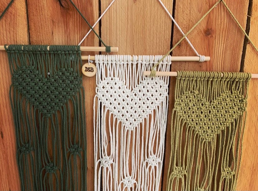 3 Suspensions Macramé Bohème