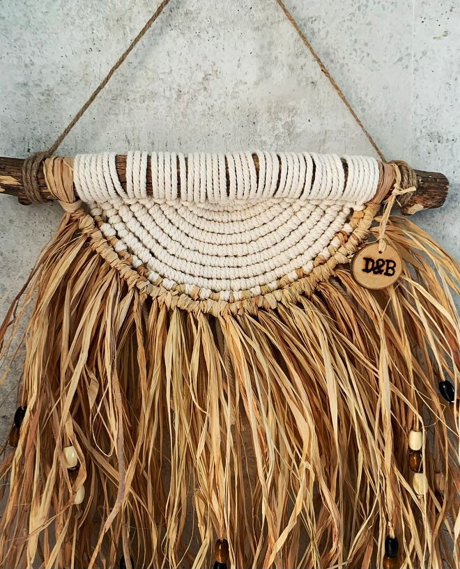 Suspension Macramé Bohème Raphia