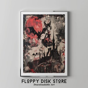 Vampire Moon Gothic Dream | Floppy Disk Store Downloadable PRINTABLE Art