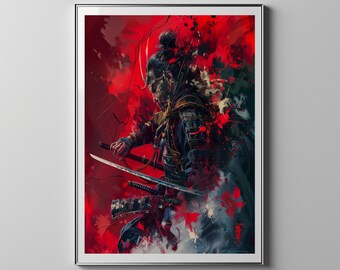Samurai Gyokon No Sagoro In Full Armor | Floppy Disk Store Downloadable PRINTABLE Art