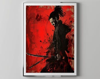 The Samurai In Samurai Movie Poster Wearing A Traditional Suit | Floppy Disk Store Downloadable PRINTABLE Art