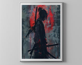 Samurai Gyokon No Sagoro In A Traditional Suit | Floppy Disk Store Downloadable PRINTABLE Art