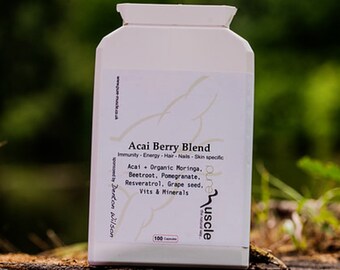 ACAI BERRY SUPPLEMENT 100 Capsules - Organic Supplements