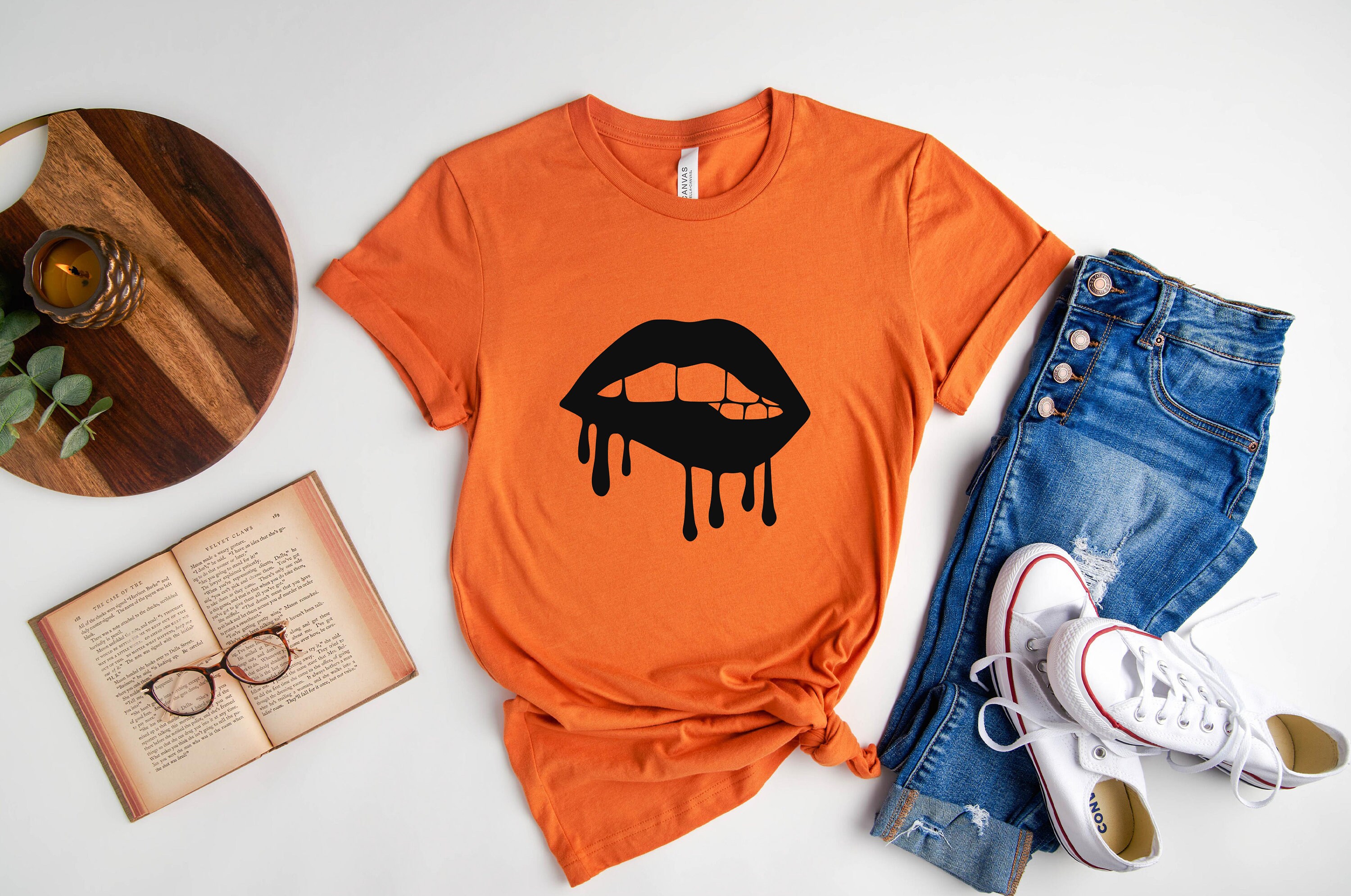 Dripping Lips Shirt Biting Lips Shirt Sexy Lips Shirt Soft | Etsy