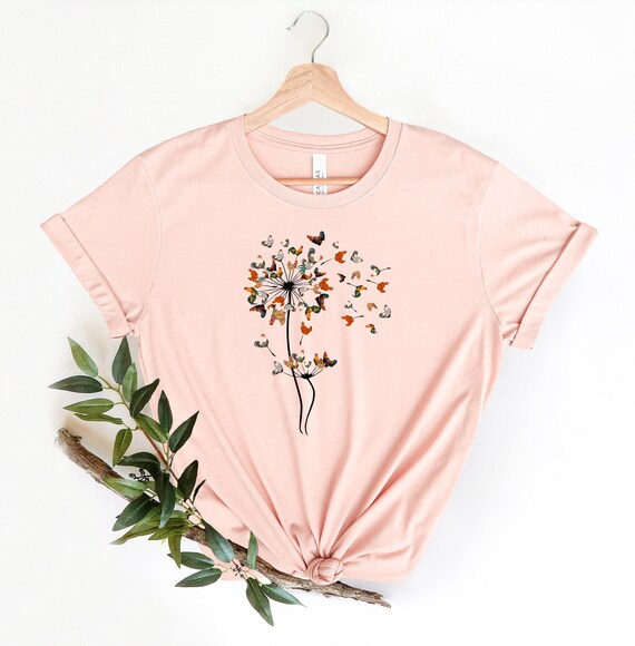 Dandelion Chicken Flower Farmer T-shirt 