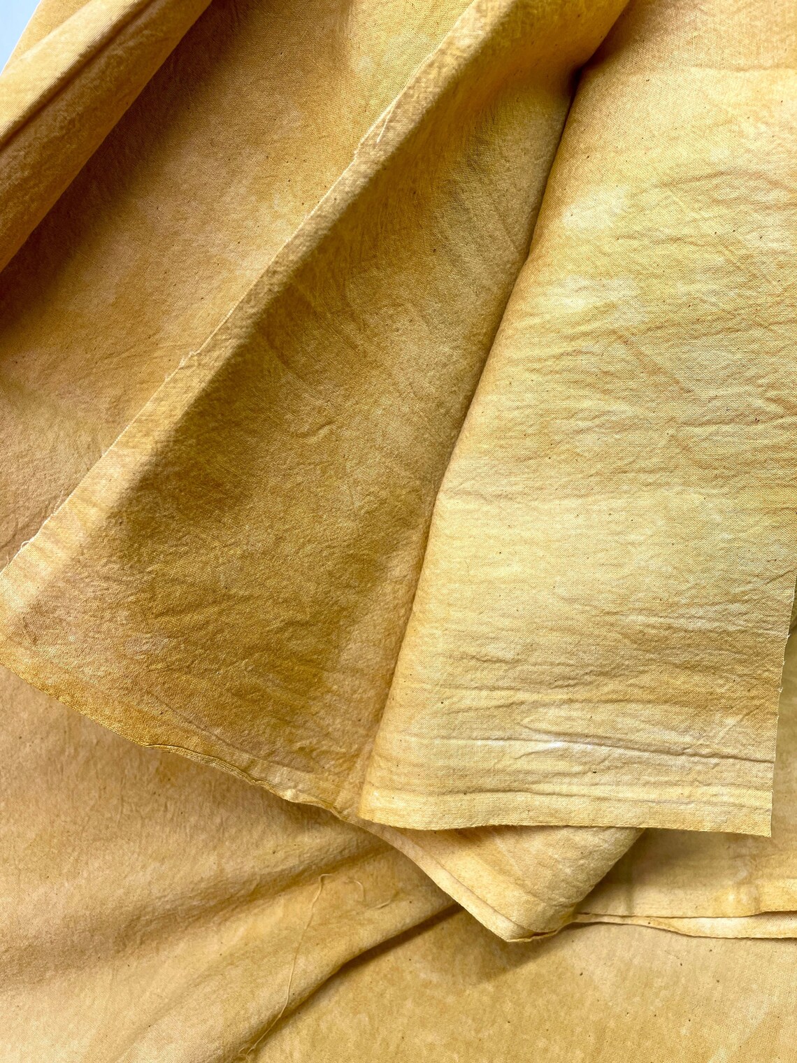 Brown hand dyed cotton fabric 43 x 35 Etsy