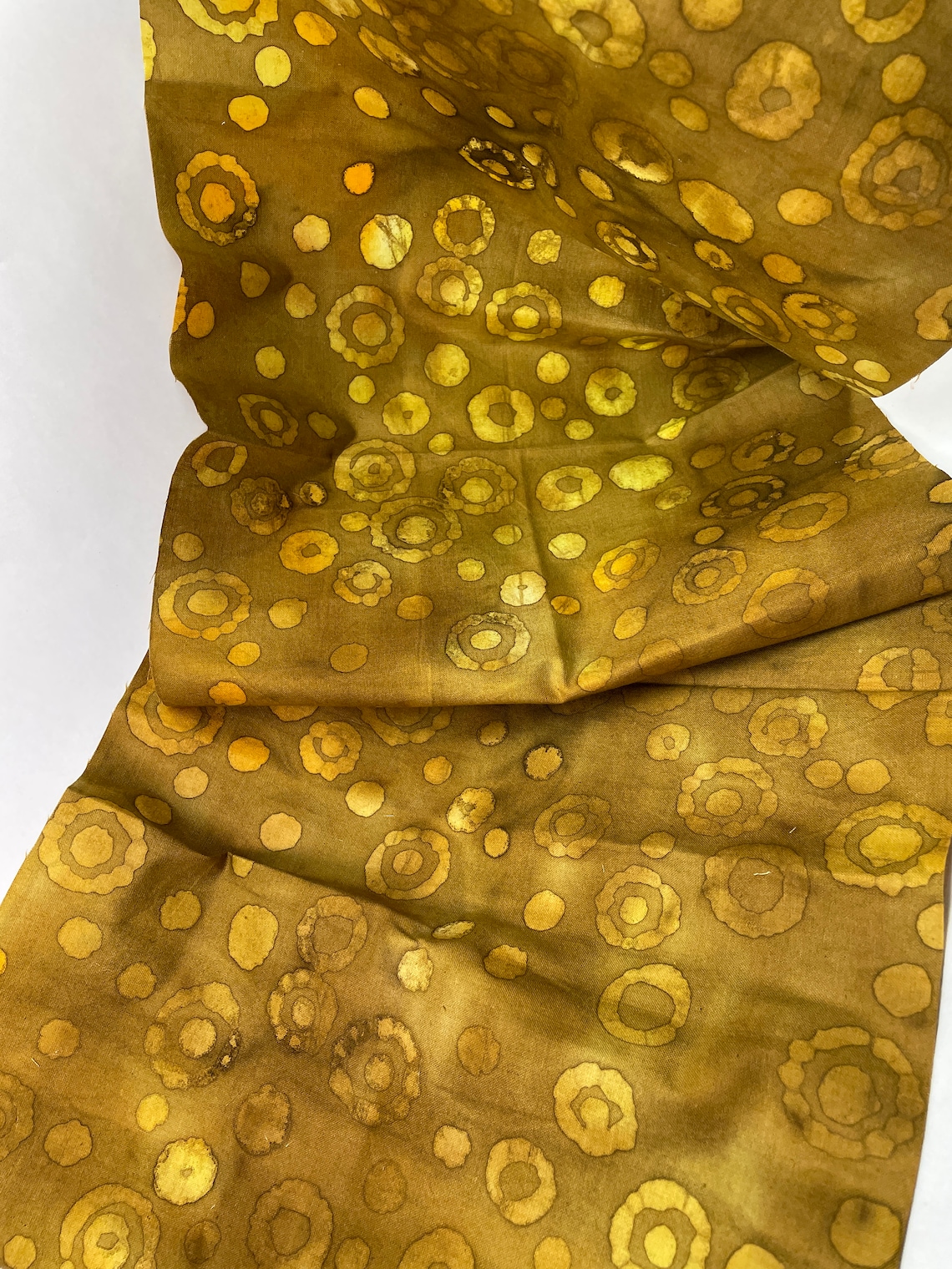 Gold Yellow Batik Piece 31 x 10.5 | Etsy