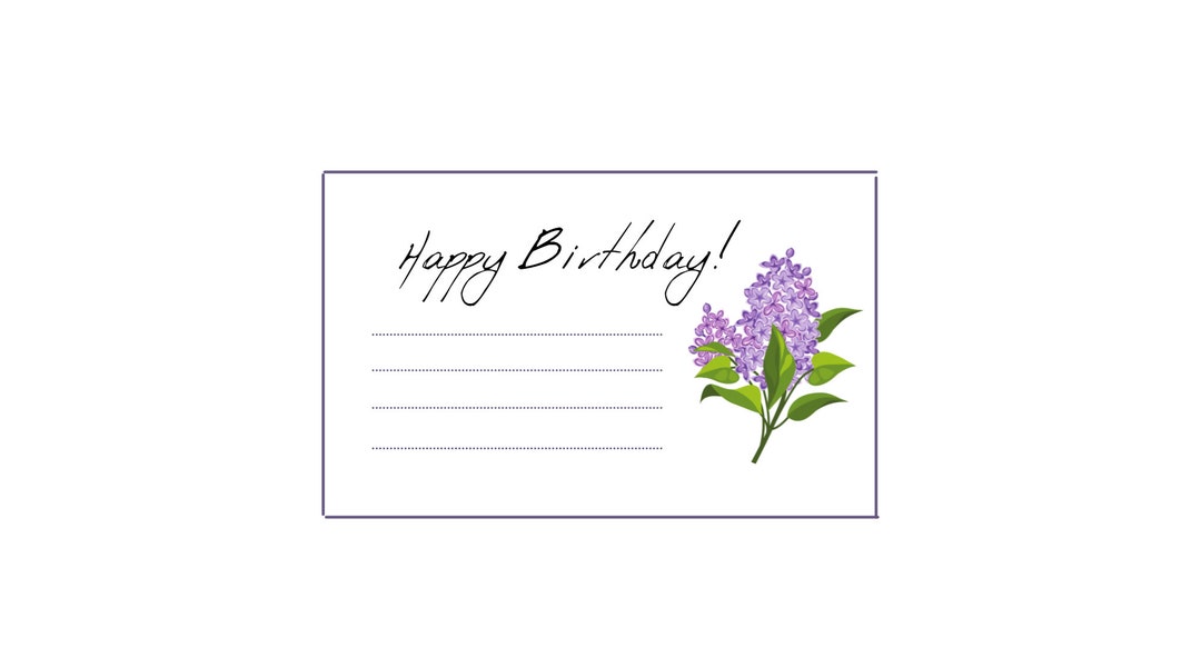 Digital Pdf Print Birthday Card Printable Birthday Card for Birthday ...