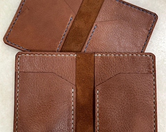 Handmade Minimalist Leather Wallet – Slim Bifold