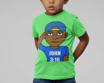John 3:16 Bitmoji Toddler Shirt, Kids Easter Shirt, Toddler Easter, Christian Shirt For Toddler, Easter Gifts, Kids Easter Gifts, Bitmoji