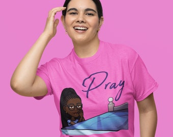 Praying Bitmoji T-Shirt, Christian Clothing Brand, Fun Christian Shirts, Modern Christian Clothing, Spring Clothing, Christian Gift, Bitmoji