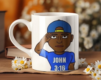 John 3:16 Bitmoji Christian Coffee Mug, Christian Mug, Christian Easter Gifts, Easter Gifts, Christian Ceramic Mug, Christian Men's Gifts