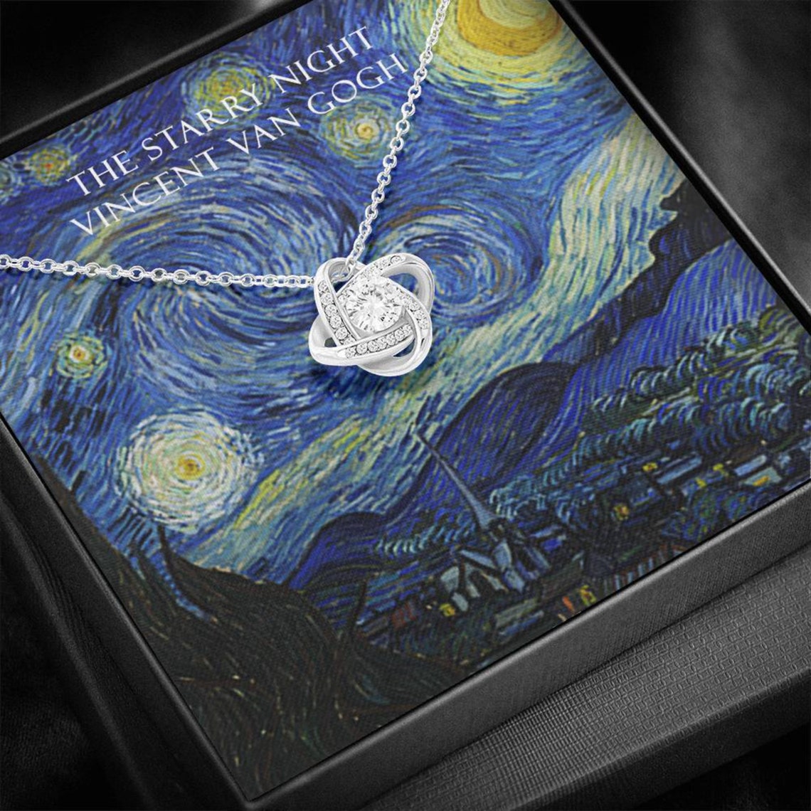 The Starry Night Starry Night Jewelry Art14k White Gold Etsy