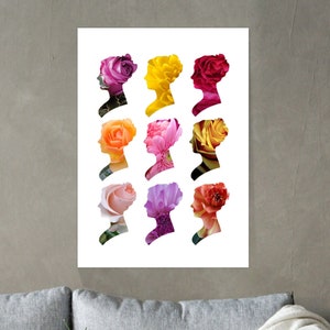 Beautiful Flower Ladies Botanical Art Print Mother&#39;s Day Gift - nature lover