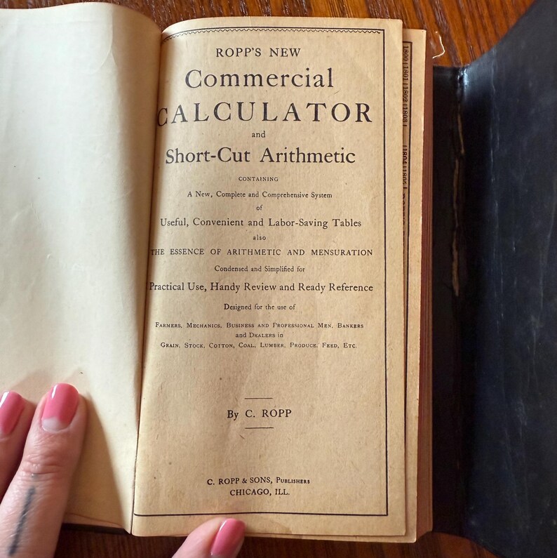 Vintage Ropp’s New Commercial Calculator | 1906/1919 Edition | Ready ...