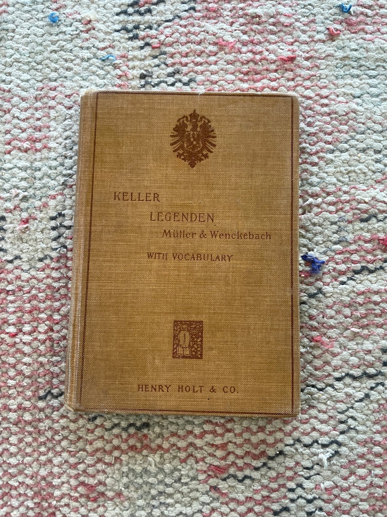 Vintage German Textbook Keller Legenden Müller & Wenekebach with Vocabulary image 1