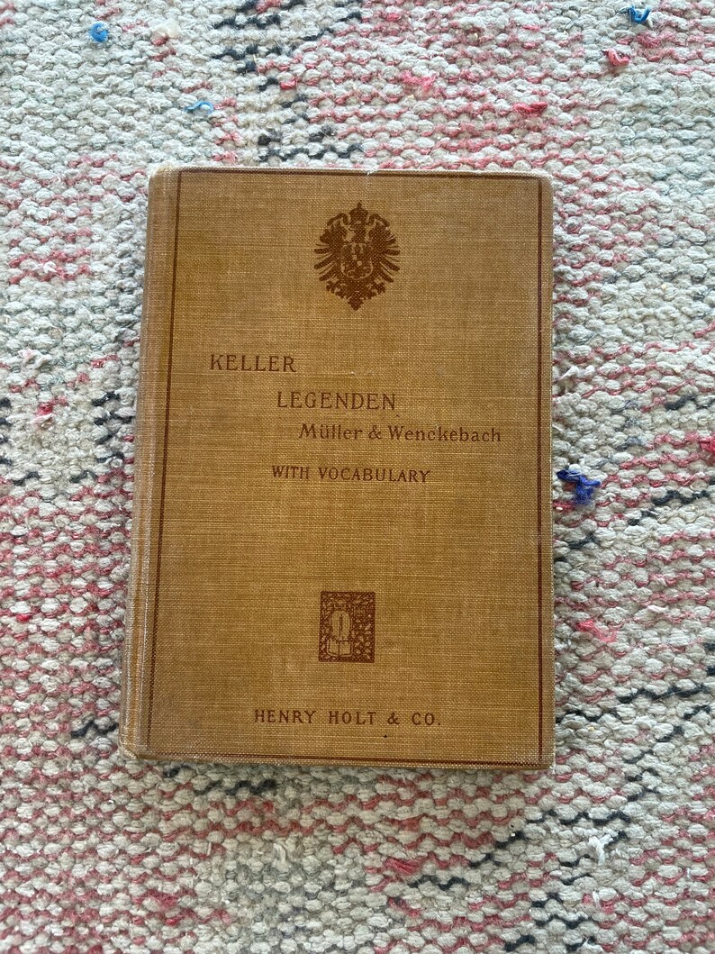 Vintage German Textbook Keller Legenden Müller & Wenekebach with Vocabulary image 1