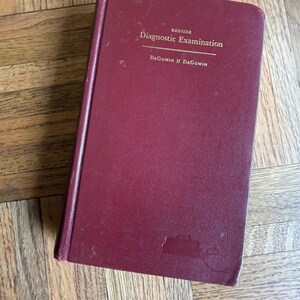 Vintage 1969 diagnostisch onderzoek aan het bed | Tweede editie door DeGowin & DeGowin | Donkerrode harde kaft | Medische referentietekst