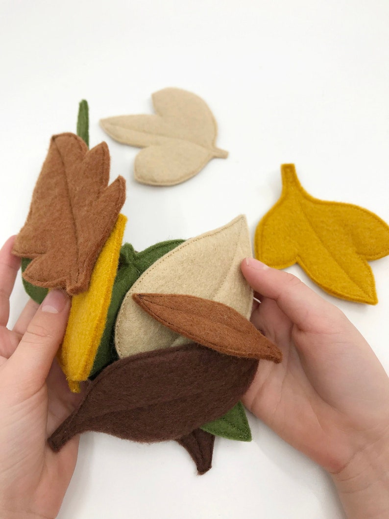 Felt Leaves Imaginative Play Loose Play Parts Merino Wool Felt Australian Leaves Sustainable Toys image 4