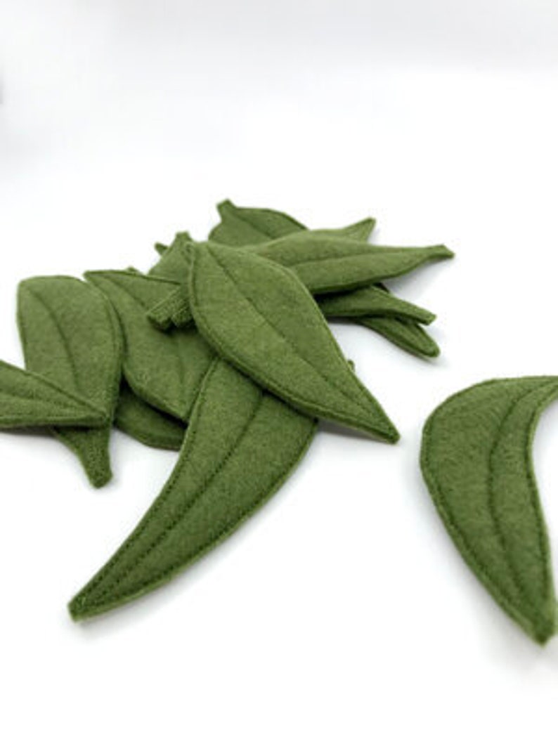 Felt Leaves Imaginative Play Loose Play Parts Merino Wool Felt Australian Leaves Sustainable Toys image 6