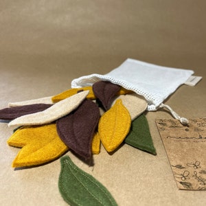 Felt Leaves Imaginative Play Loose Play Parts Merino Wool Felt Australian Leaves Sustainable Toys image 2