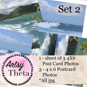 Post Card Photo Fronts Set 2 - Ka'ena Point Waves, Waves en View From China Man's Hat