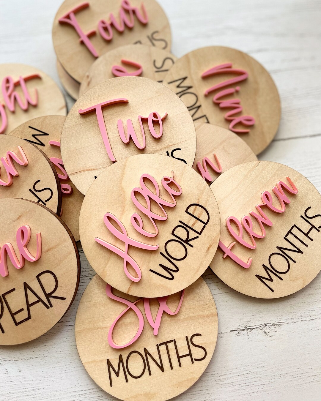 Baby Monthly Milestone Tags - Etsy