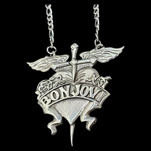 Bon Jovi Pendant In Silver 5 X 4 Cm 13 Gr In 925 Sterling Silver Handmade