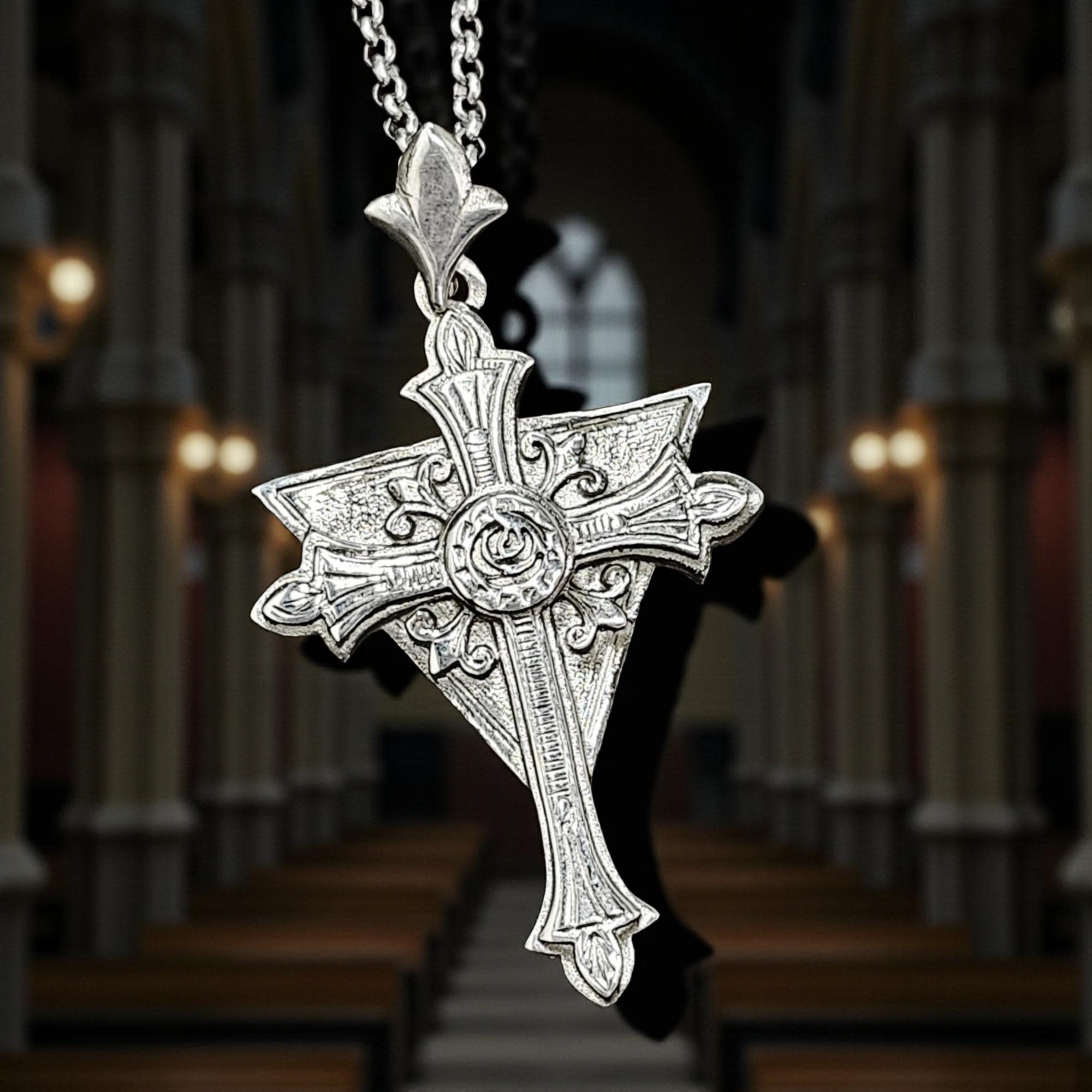 Ciondolo - Croce in Argento 925 e Zirconi