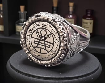 King Solomon's Ring Of Power Special Edition - Solid Sterling Silver .925, Handmade In Taxco, Mexico - View #4
