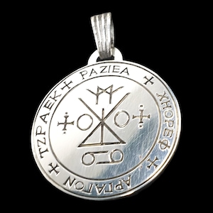 Angelic Seal Pendant Archangel Raziel 3 cm 9 gr in 925 Sterling Silver Handmade
