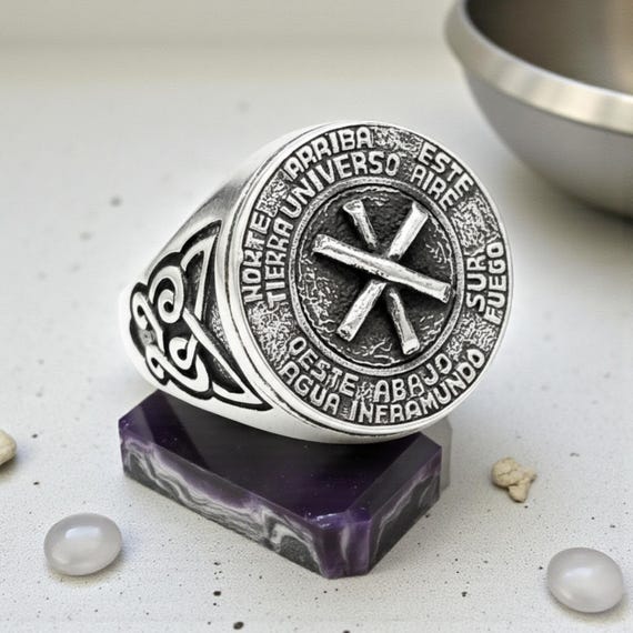 Witch's Footprint Ring 925 Sterling Silver Ancestral Protection