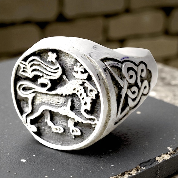 エチオピアリング　LION　RASTA　REGGAE Lion of Juda Ring 925 Silver Rastafari 14 Gr 1.8 Cm Handmade