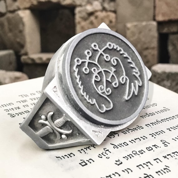 (宅)加護の指輪 Amulet ring 聖 Silver Works Seere Ars Goetia Prince Ring, Master's Sword, 925 Sterling Silver
