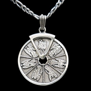 Archangel Selector Pendant Gabriel Michael Rafael Uriel Zadquiel Chamuel Jofiel in 925 Sterling Silver Handmade