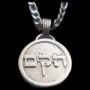 Kabbalah pendant MEM KUF HEI Remove depression in 925 silver handmade 72 names of God