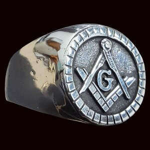 Master Degree Masonic Ring in Sterling Silver Handmade Freemasonry