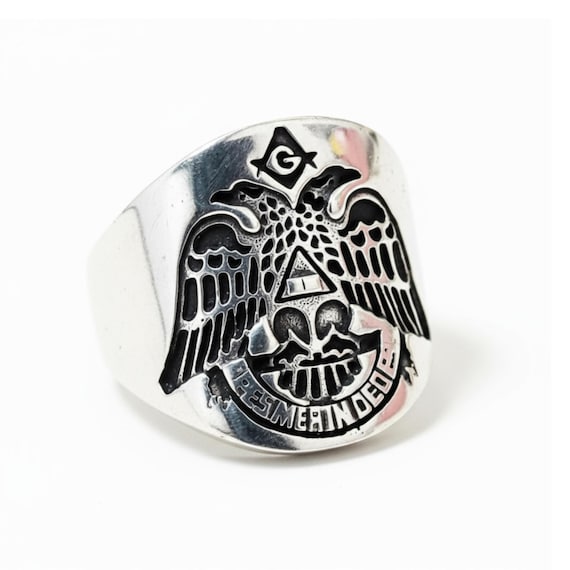 Anello Massonico D'argento|Anelli Da Uomo Di Alta Qualità - Foto 9