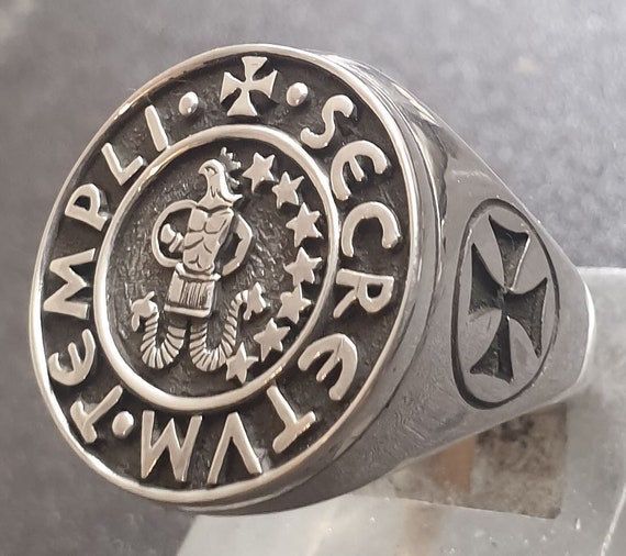 Templar Ring Seal of Abraxas Templi Secretum in Handmade | Etsy