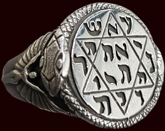 King Solomon&#39;s Seal Ring in Silver