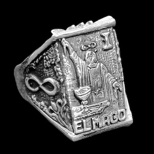 Anillo Carta Tarot El Mago en Plata de Ley 925 Hecho a Mano