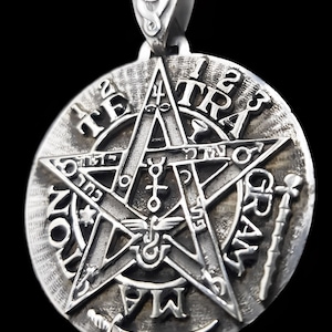 Handmade 925 Sterling Silver Exterminator Tetragramaton Pendant