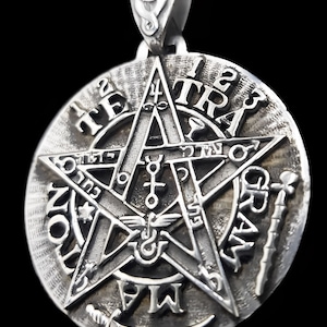 Dije Tetragramaton Exterminador en Plata de Ley 925 para anabel padilla 2 unidades