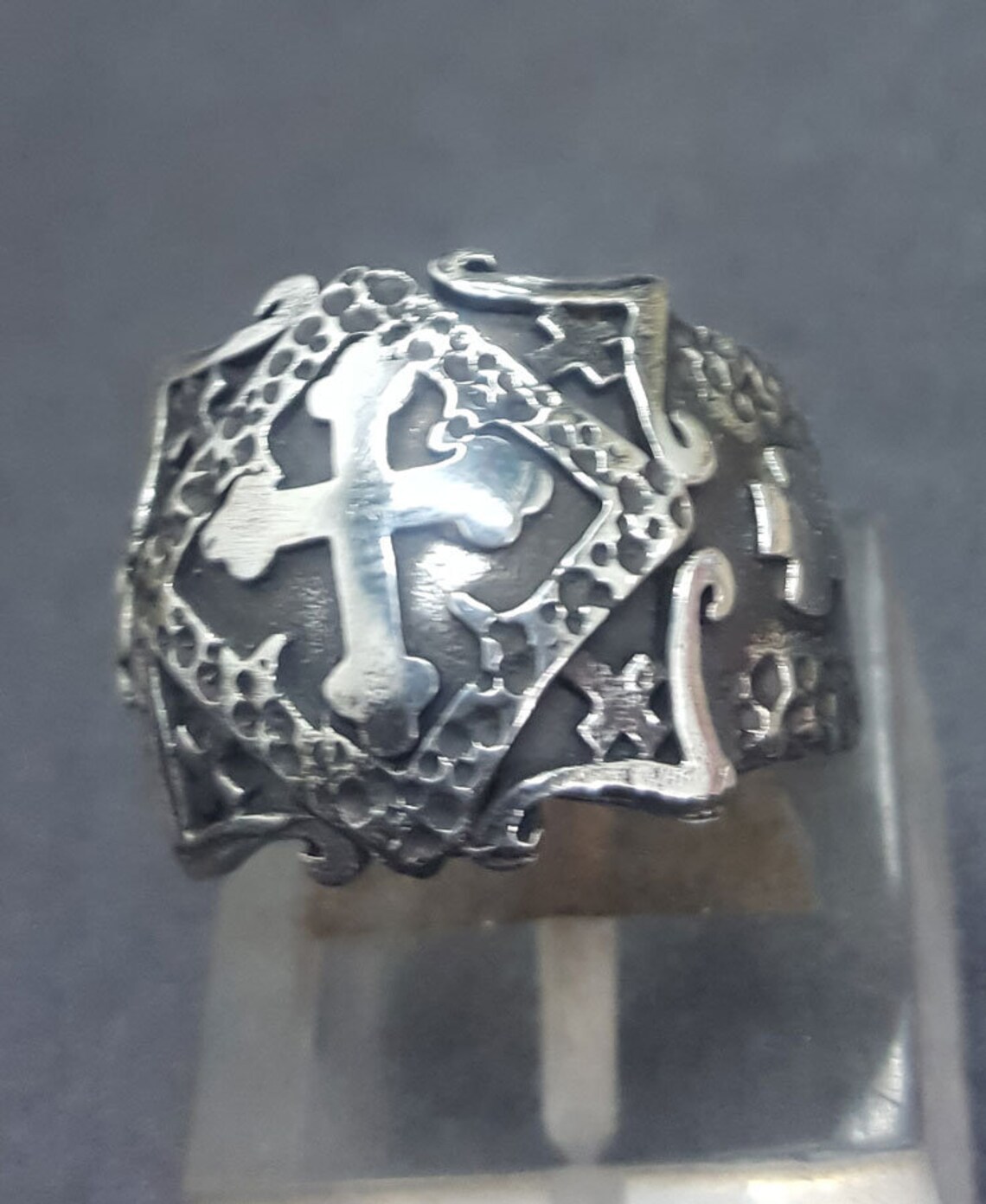 Anillo Cruz Templaria en Plata de Ley hecho a Mano Templi | Etsy