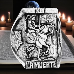 Anillo La Muerte Tarot Rider Plata 925 Arcanos Mayores 2,5 cm 13 Gramos Joyeria Esoterica Amuleto Arcano 13 Transformacion Real Handmade