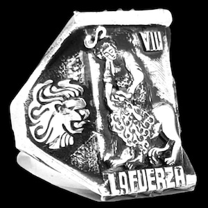 Anillo Carta Tarot La Fuerza en Plata de Ley 925 Hecho a Mano