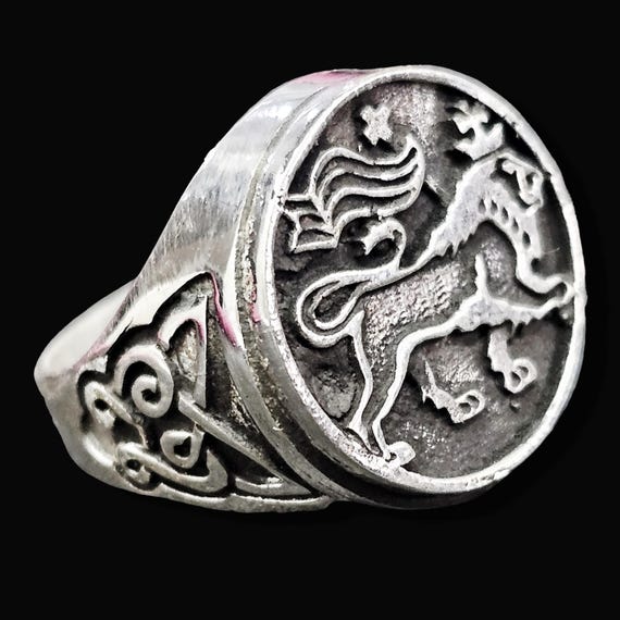 エチオピアリング　LION　RASTA　REGGAE Lion of Juda Ring 925 Silver Rastafari 14 Gr 1.8 Cm Handmade