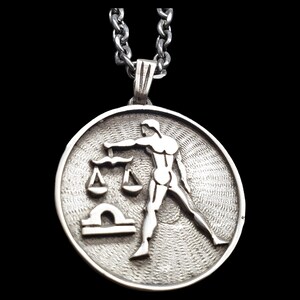 I said LIBRA Sign of the Zodiac 3 Cm in 925 silver handmade from September 23 to October 22