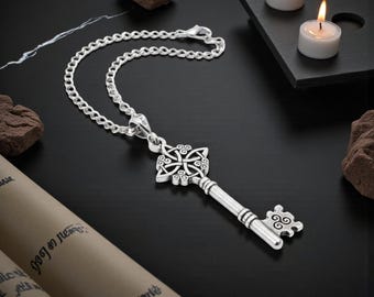 JERWLI Collana Nodo Della Strega In Argento Sterling 925 – Simbolo Celtico Di Protezione – Regalo Wicca Pagano