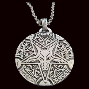 Lucifer Seal Coin Pendant in 925 Sterling Silver Handmade